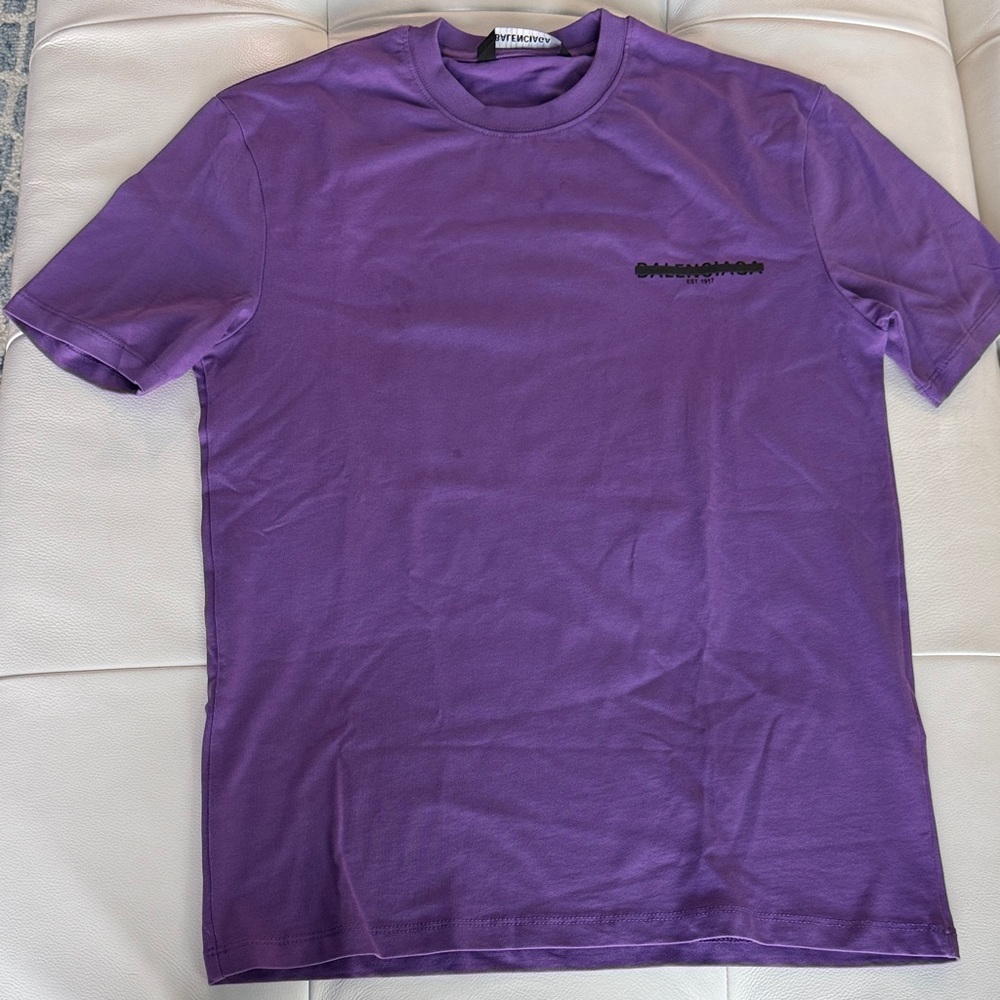 Balenciaga Purple Short Sleeve Tee